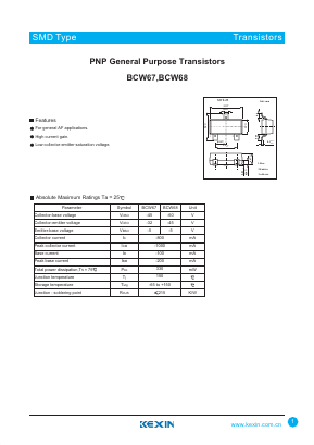 BCW67_ Datasheet PDF KEXIN Industrial