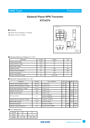 KTC4374 Datasheet PDF KEXIN Industrial