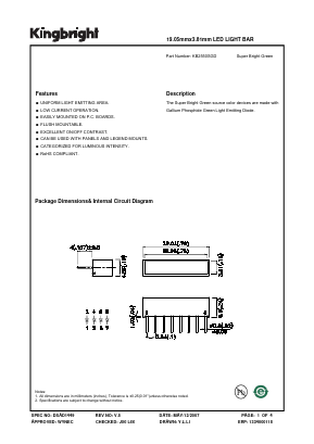 KB2550SGD Datasheet PDF Kingbright