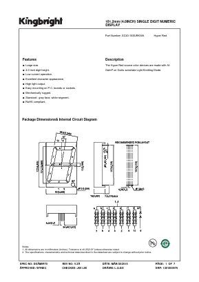 SC40-18SURKWA Datasheet PDF Kingbright