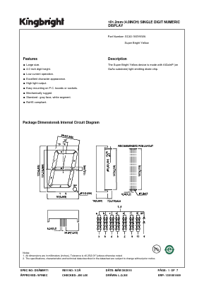 SC40-18SYKWA Datasheet PDF Kingbright