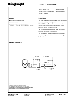 L443HDT Datasheet PDF Kingbright