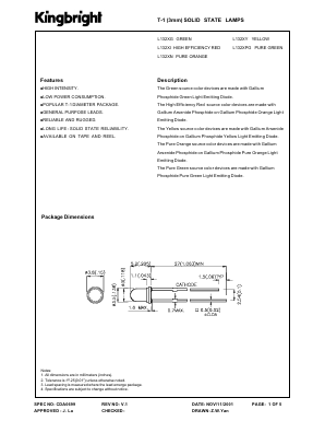 L132XG Datasheet PDF Kingbright