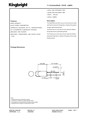 L1503EC Datasheet PDF Kingbright