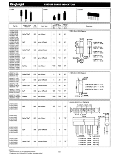 L53BT25.4/SRD Datasheet PDF Kingbright