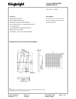 SC50-21GWA Datasheet PDF Kingbright