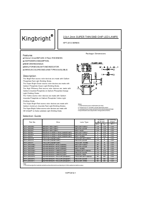 KPT-2012EC Datasheet PDF Kingbright