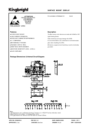 ACDA02-41PBWA Datasheet PDF Kingbright