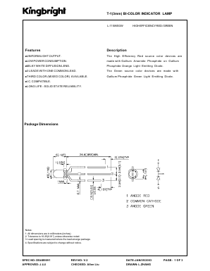 L-115WEGW Datasheet PDF Kingbright