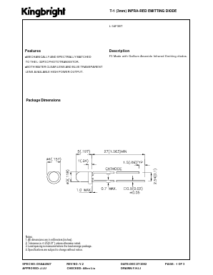 L-34F3BT Datasheet PDF Kingbright