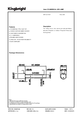 WP1413YDT Datasheet PDF Kingbright