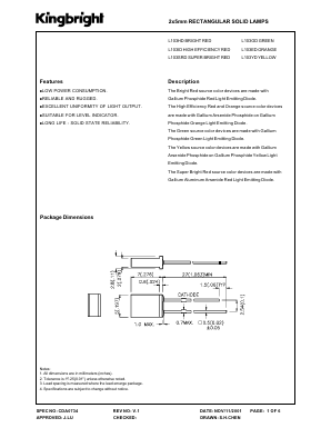 L103HD Datasheet PDF Kingbright