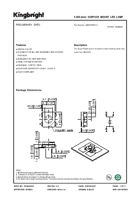 AA5060SEC/J Datasheet PDF Kingbright