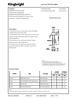 L13GD Datasheet PDF Kingbright