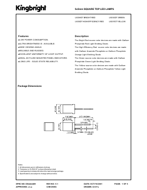 L503HDT Datasheet PDF Kingbright