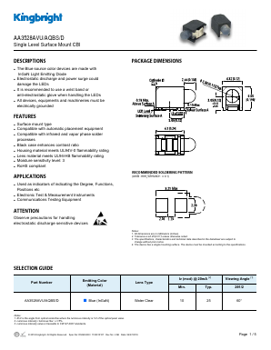 AA3528AVU/AQBS/D Datasheet PDF Kingbright