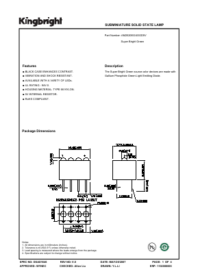 AM2520EG/4SGD5V_ Datasheet PDF Kingbright