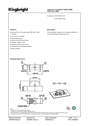 APA3010SECK-GX Datasheet PDF Kingbright
