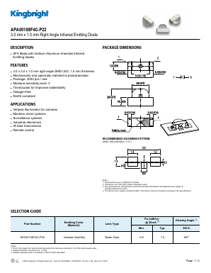 APA3010SF4C-P22 Datasheet PDF Kingbright