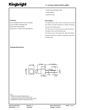 L-453GD Datasheet PDF Kingbright