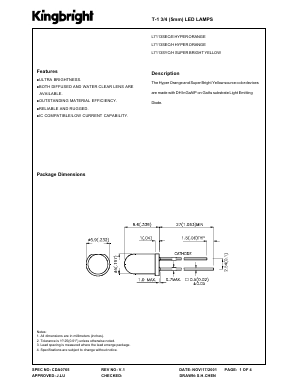 L-7113SYC/H Datasheet PDF Kingbright