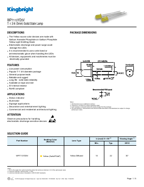 WP7113YD5V Datasheet PDF Kingbright