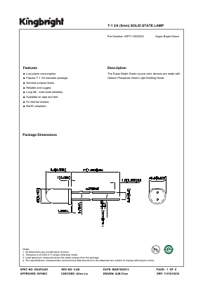 WP7113SGD5V Datasheet PDF Kingbright