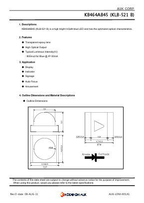 KB464AB45 Datasheet PDF Kodenshi Auk Co., LTD