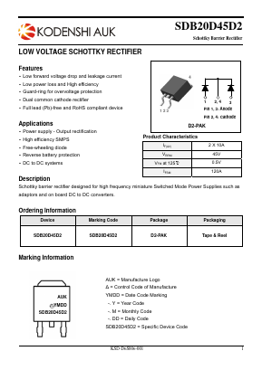SDB20D45D2-1 Datasheet PDF Kersemi Electronic Co., Ltd.