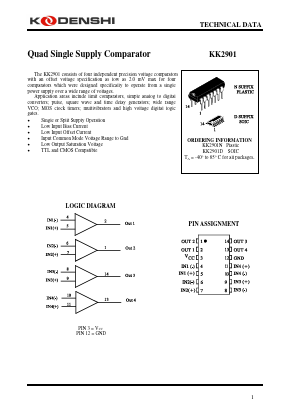 KK2901 Datasheet PDF Kodenshi Auk Co., LTD