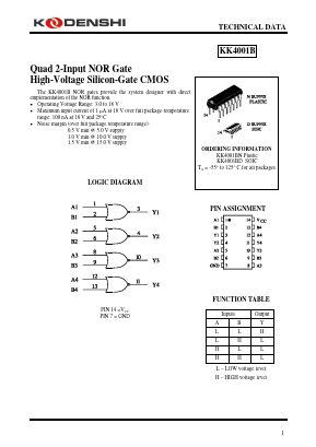 KK4001B Datasheet PDF Kodenshi Auk Co., LTD