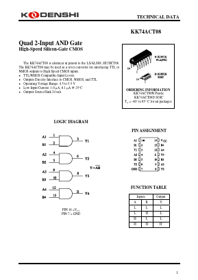 KK74ACT08D Datasheet PDF Kodenshi Auk Co., LTD