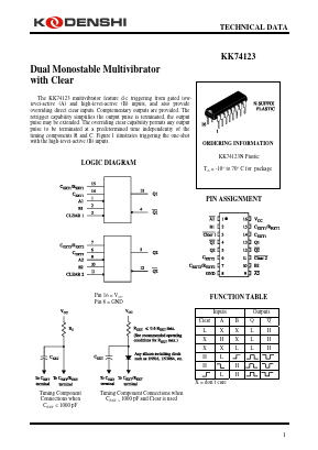 KK74123 Datasheet PDF Kodenshi Auk Co., LTD