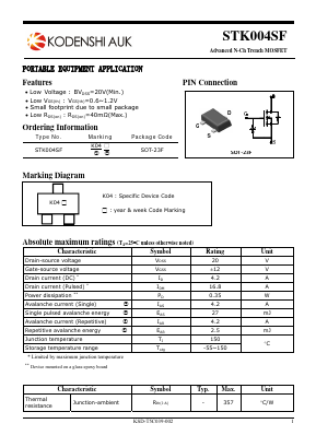 STK004SF Datasheet PDF Kodenshi Auk Co., LTD