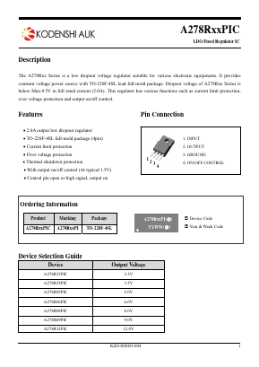 A278R08PIC Datasheet PDF Kodenshi Auk Co., LTD