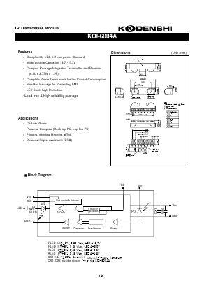 KOI-6004A Datasheet PDF Kodenshi Auk Co., LTD