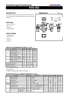 KSG-262 Datasheet PDF Kodenshi Auk Co., LTD