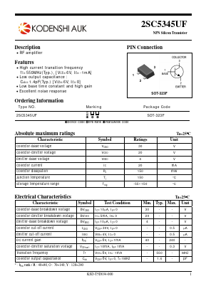 2SC5345UF Datasheet PDF Kodenshi Auk Co., LTD