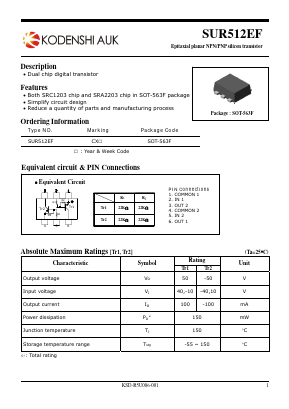 SUR512EF Datasheet PDF Kodenshi Auk Co., LTD