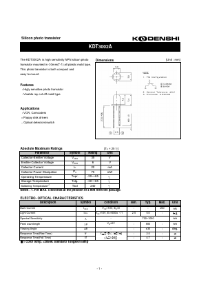 KDT3002A Datasheet PDF Kodenshi Auk Co., LTD