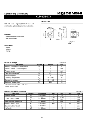 KLP-32B Datasheet PDF Kodenshi Auk Co., LTD