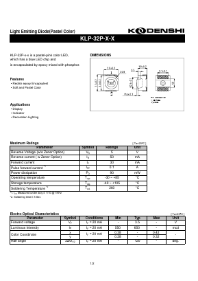 KLP-32P Datasheet PDF Kodenshi Auk Co., LTD