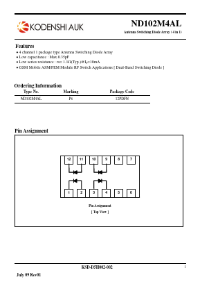 ND102M4AL Datasheet PDF Kodenshi Auk Co., LTD