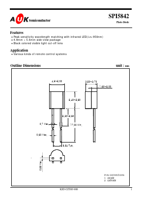 SPI5842 Datasheet PDF Kodenshi Auk Co., LTD