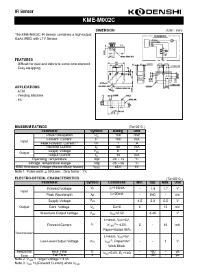 KMEM002C Datasheet PDF Kodenshi Auk Co., LTD