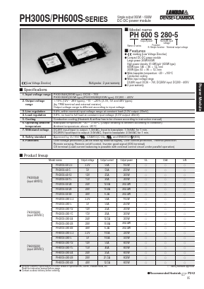PH300S-48-48 Datasheet PDF DENSEI-LAMBDA
