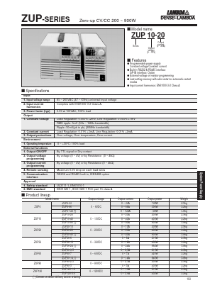 ZUP6-66 Datasheet PDF DENSEI-LAMBDA