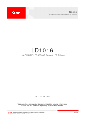 LD1016PD Datasheet PDF LDT Co., Ltd