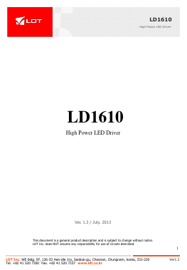 LD1610 Datasheet PDF LDT Co., Ltd