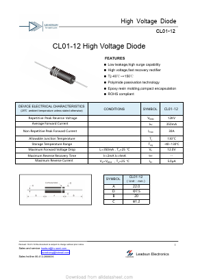 CL01-12 Datasheet PDF Anshan Leadsun Electronics Co., Ltd